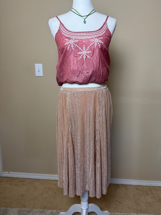 Anthropologie Dresses & Skirts - Anthropology Maeve Rose Gold Skirt Size XS